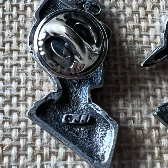 Vintage JJ Jonette Jewelry Art Deco lot of 3 Women Pins Matt Pewter EUC - Picture 6 of 8